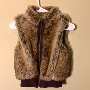 faux fur kids vest